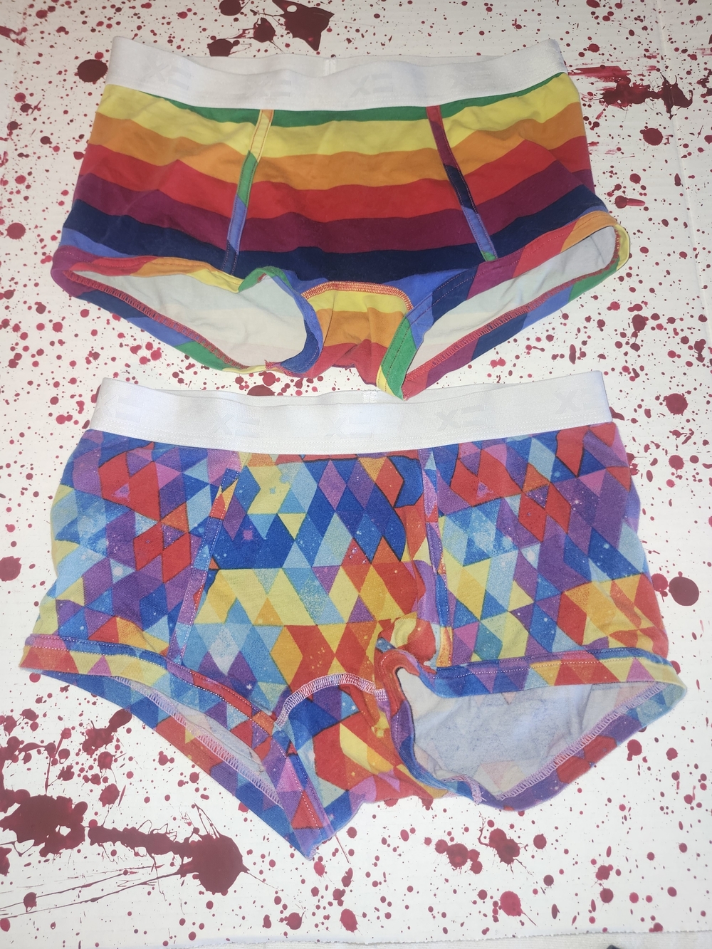 TomboyX Rainbow Stripe & Geometric Boxer Briefs Duo